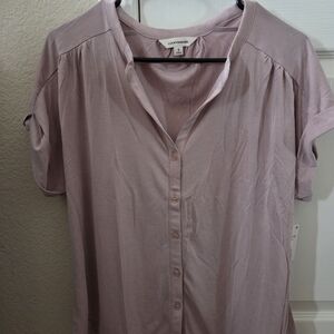 Lucky Brand Women's Pink Button-Up Top